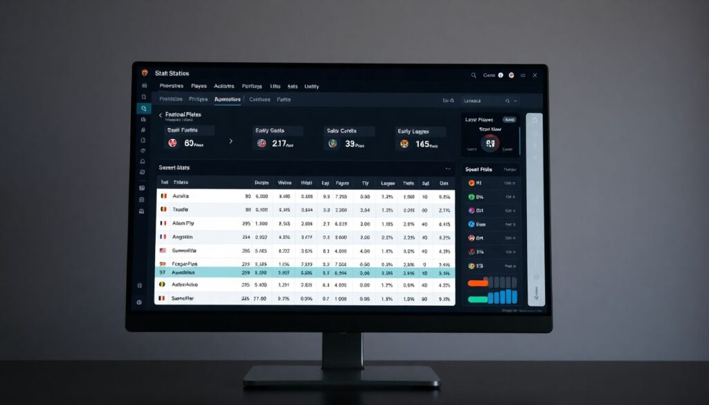 Статистика голов и голевых передач в сезоне - иллюстрация