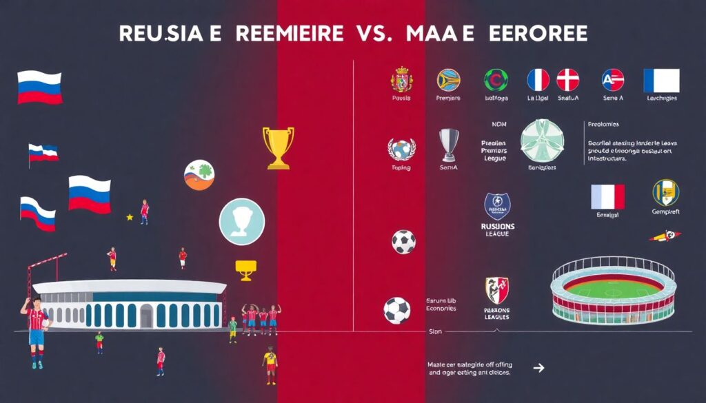 Сравнение чемпионатов: Россия против Европы - иллюстрация