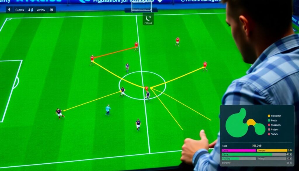 Графика матчевых факторов: владение, передачи, точность - иллюстрация