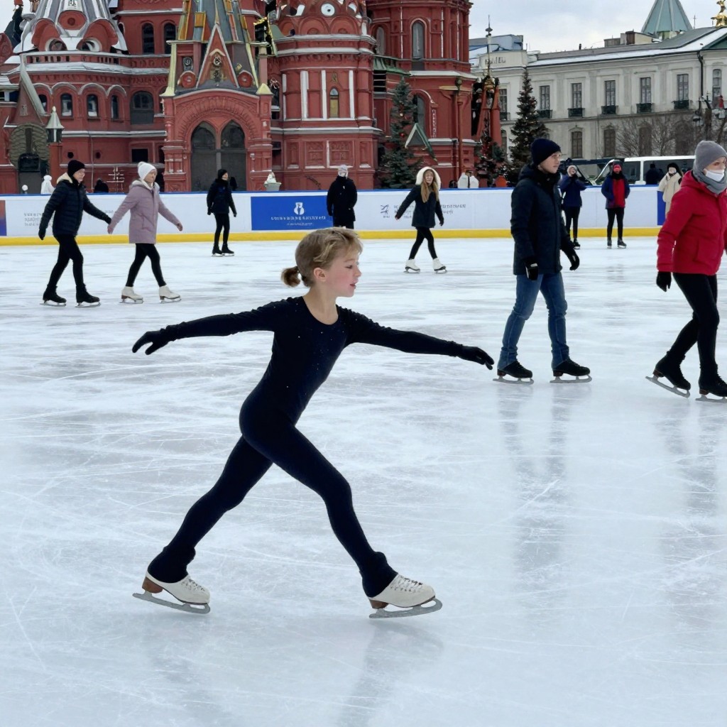 Алиса Смит: чемпионка Великобритании тренируется на массовом катании в Москве